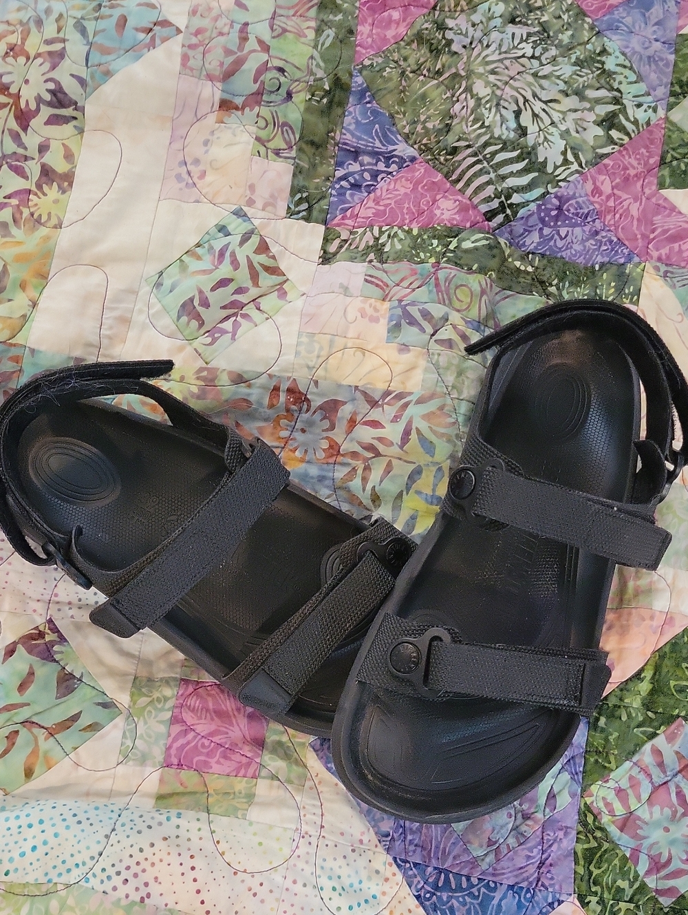 Black Strapped Comfort Sandals